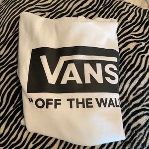 2 Vans hoodies, white and grey